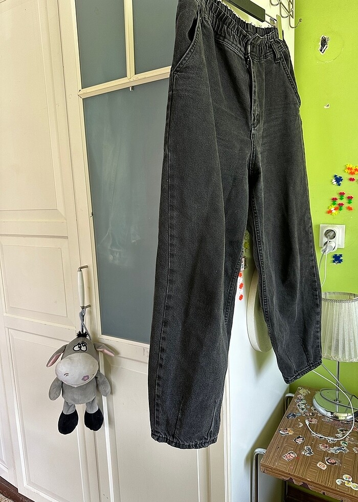 Büyük beden siyah kot pantolon - Görsel 3