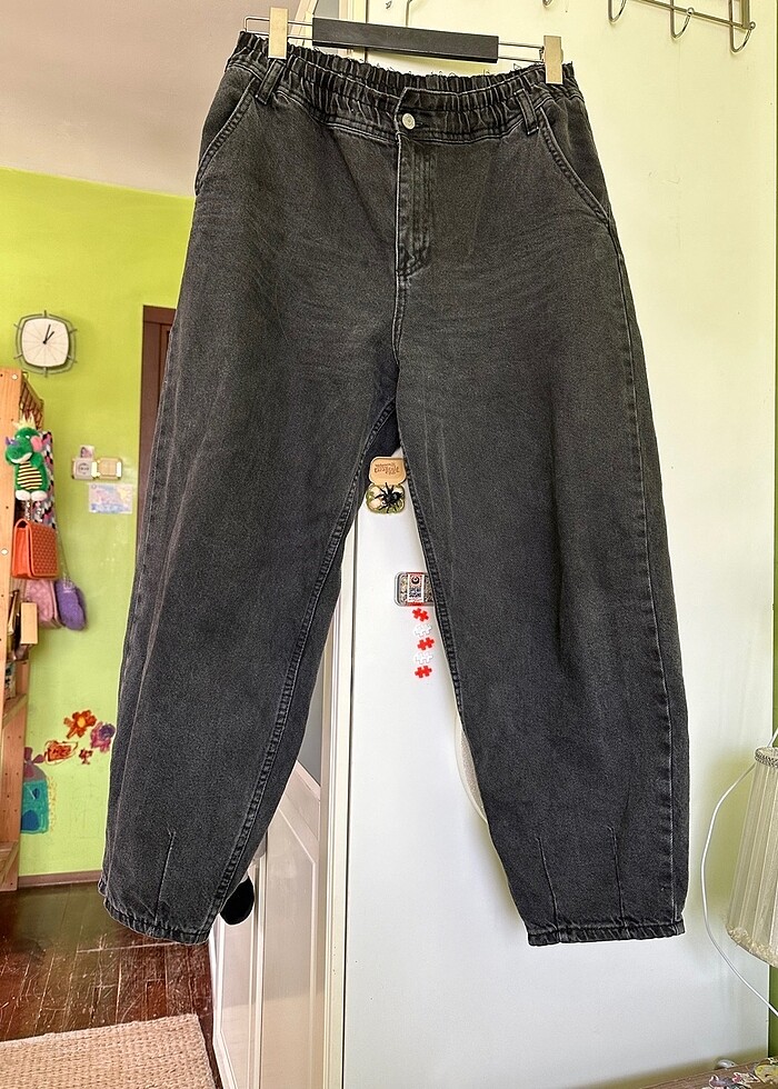 Büyük beden siyah kot pantolon - Görsel 2