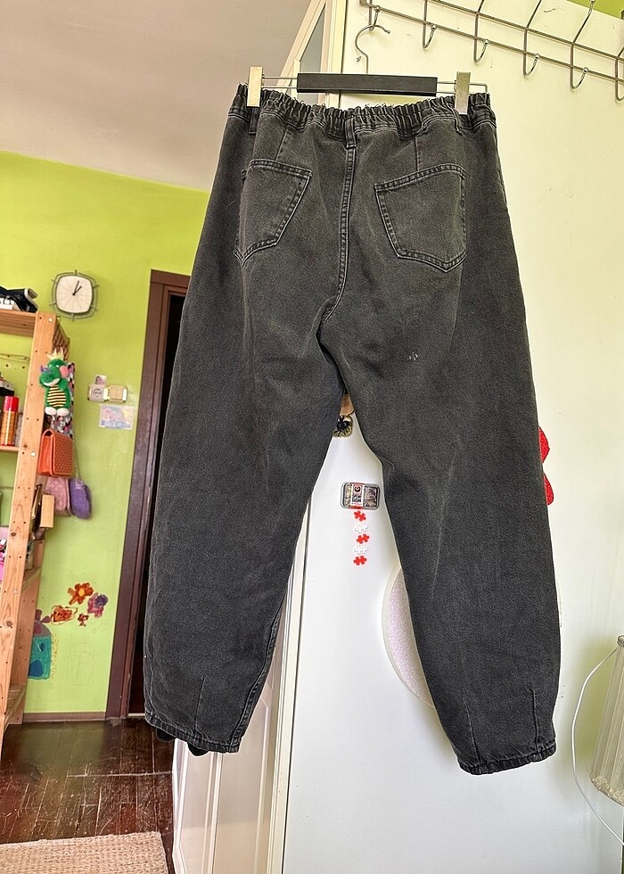 Büyük beden siyah kot pantolon - Görsel 4