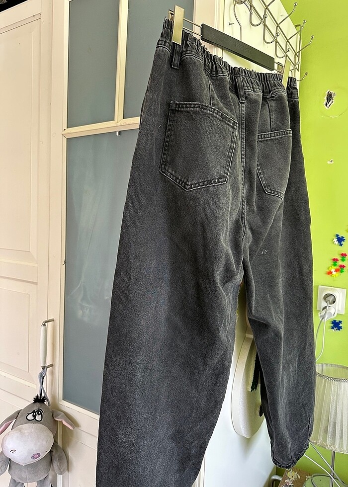 Büyük beden siyah kot pantolon - Görsel 5