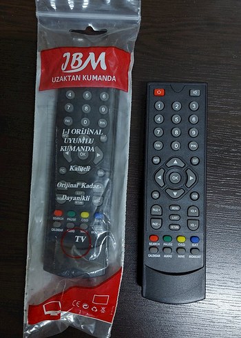 JBM Dayanıklı Uydu Alıcı Kumandası