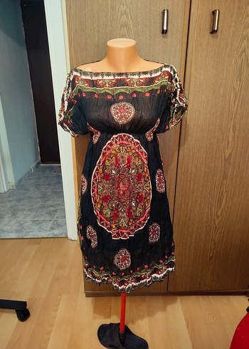 Sıfır çok zarif çok tatlı beli lastikli, yanları yırtmaçlı plaj - Görsel 10