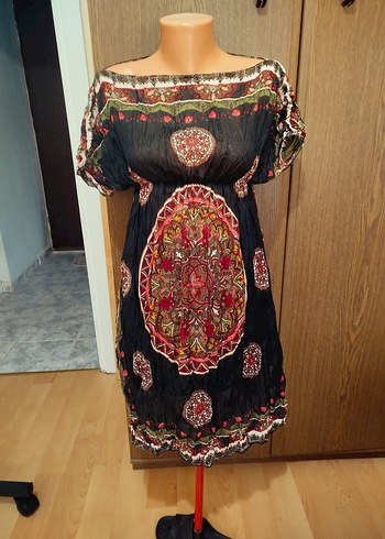 Sıfır çok zarif çok tatlı beli lastikli, yanları yırtmaçlı plaj - Görsel 5