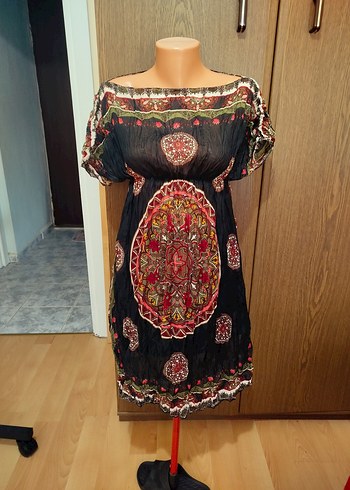 Sıfır çok zarif çok tatlı beli lastikli, yanları yırtmaçlı plaj - Görsel 9