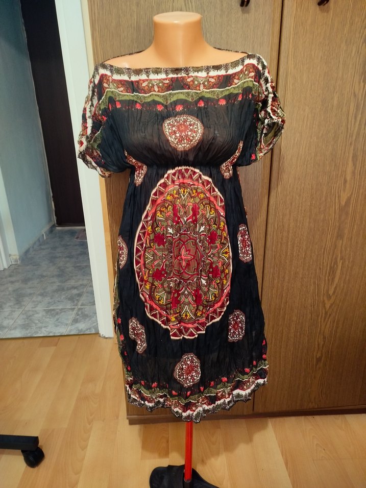 Sıfır çok zarif çok tatlı beli lastikli, yanları yırtmaçlı plaj - Görsel 5