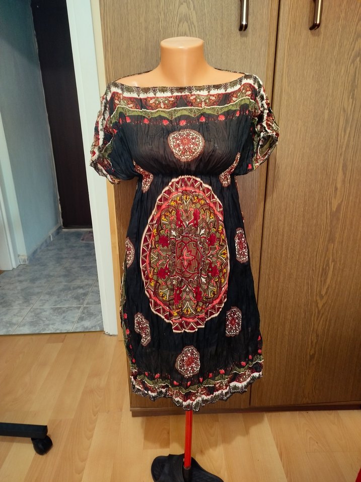 Sıfır çok zarif çok tatlı beli lastikli, yanları yırtmaçlı plaj - Görsel 4