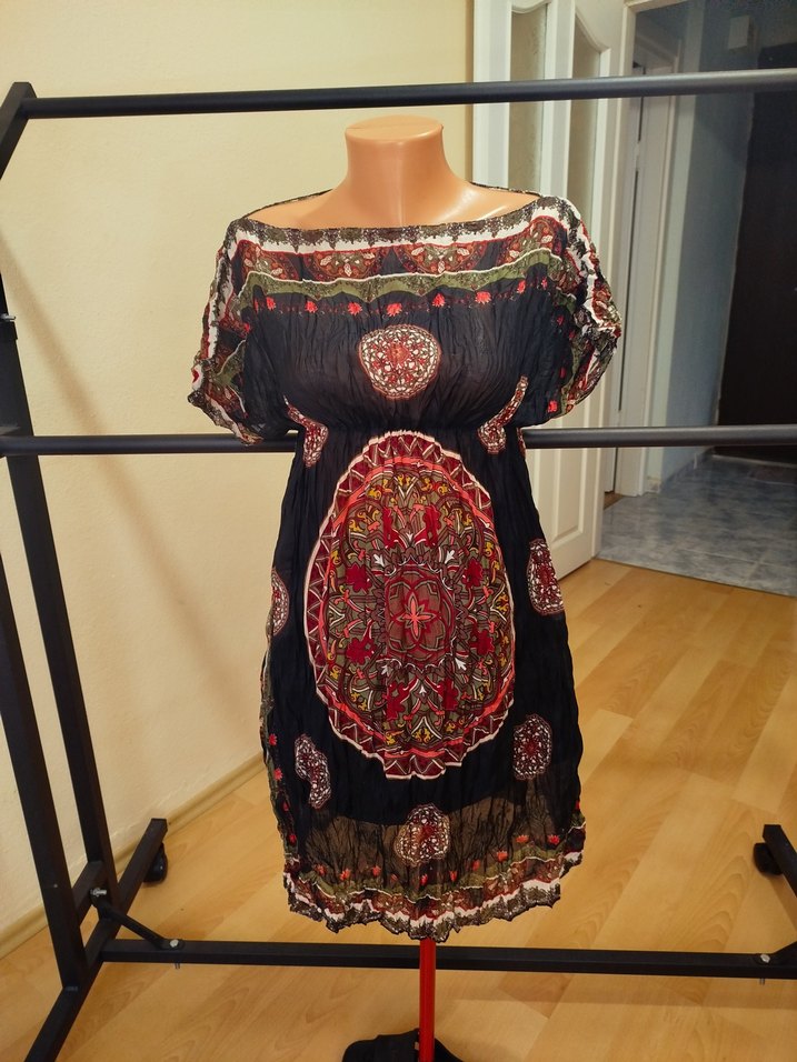 Sıfır çok zarif çok tatlı beli lastikli, yanları yırtmaçlı plaj - Görsel 3