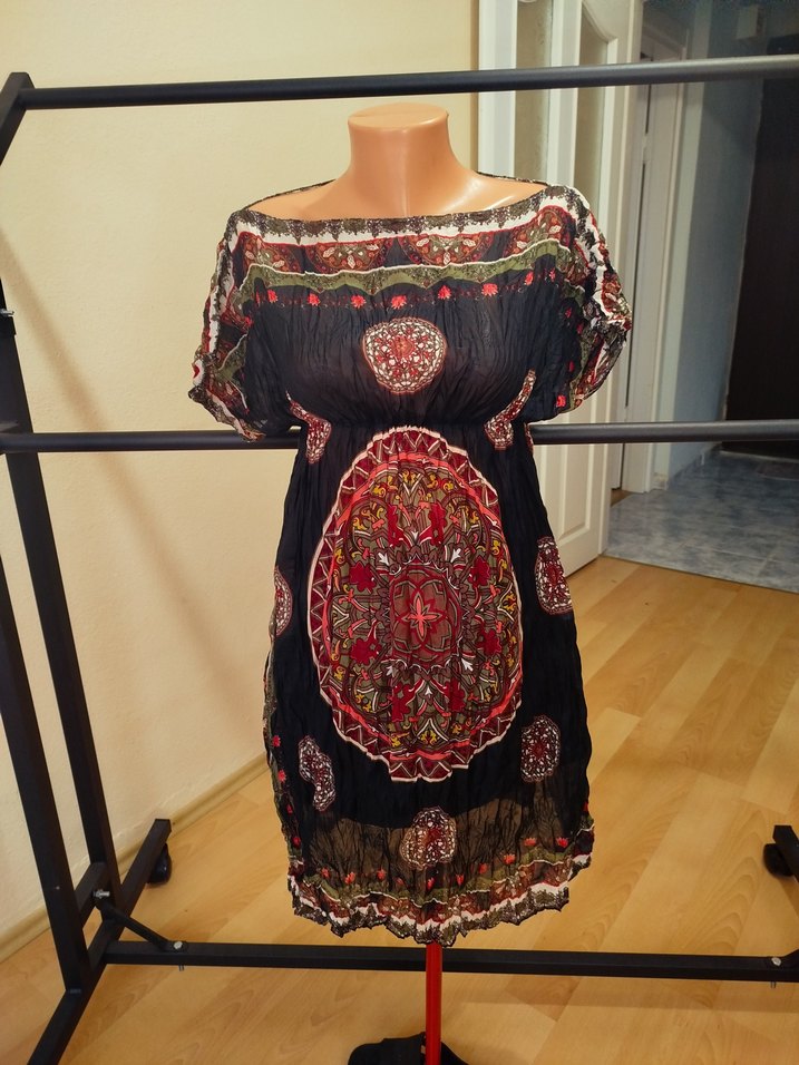 Sıfır çok zarif çok tatlı beli lastikli, yanları yırtmaçlı plaj - Görsel 2