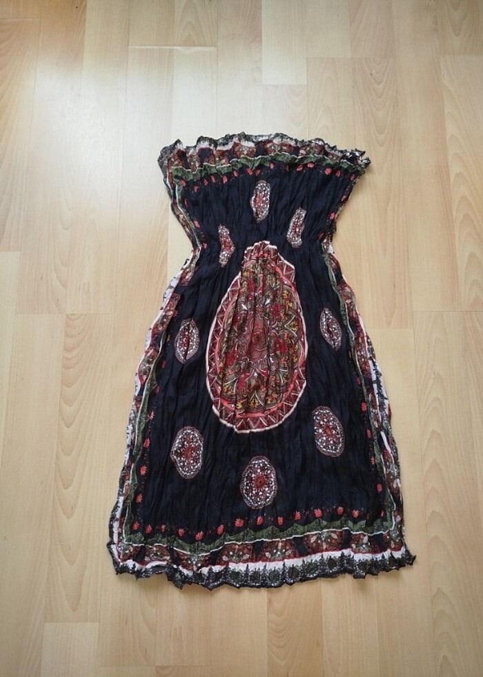 Mayo üstü plaj elbisesi hiç giyilmedi iki koltuk arası 37 cm boy - Görsel 3