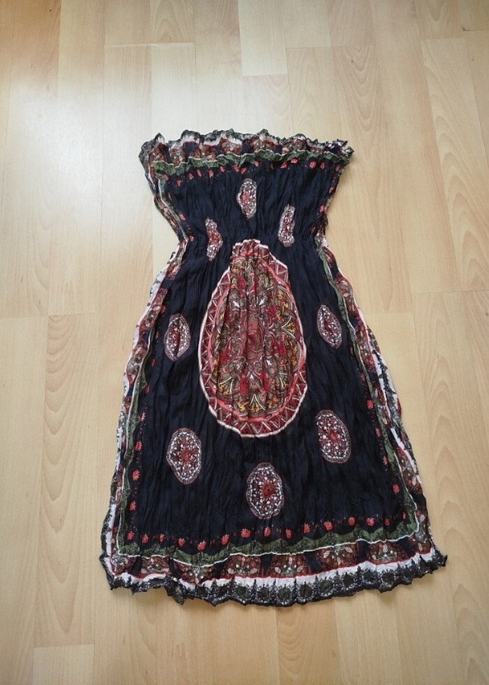 Mayo üstü plaj elbisesi hiç giyilmedi iki koltuk arası 37 cm boy - Görsel 5