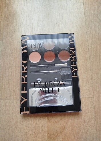 Sıfır etiketli çok kaliteli 6 renkli kaş paleti, fırça, kalem he - Görsel 8