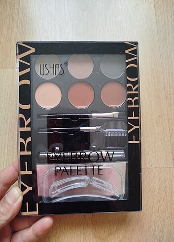 Sıfır etiketli çok kaliteli 6 renkli kaş paleti, fırça, kalem he - Görsel 11