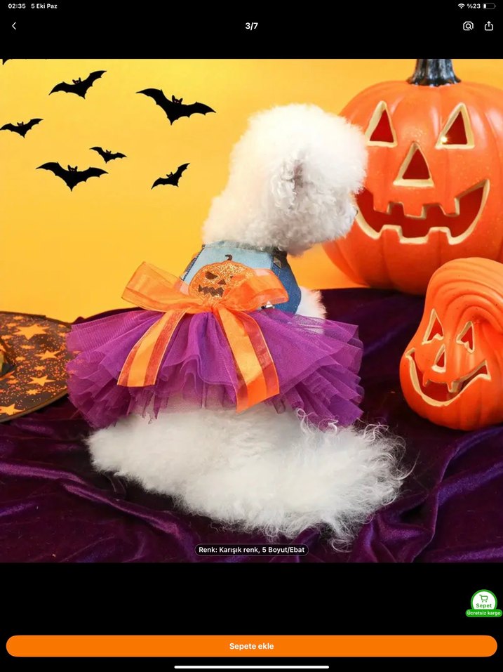 Cadılar bayramı köpek kıyafeti elbisesi - Görsel 3