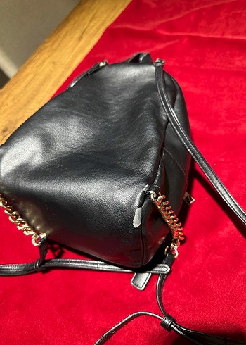 Victoria secret Siyah Deri Sırt Çantası - Görsel 6