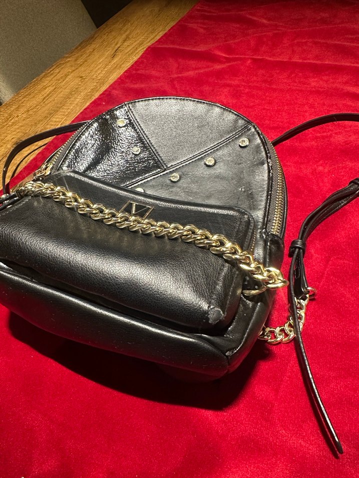 Victoria secret Siyah Deri Sırt Çantası - Görsel 4