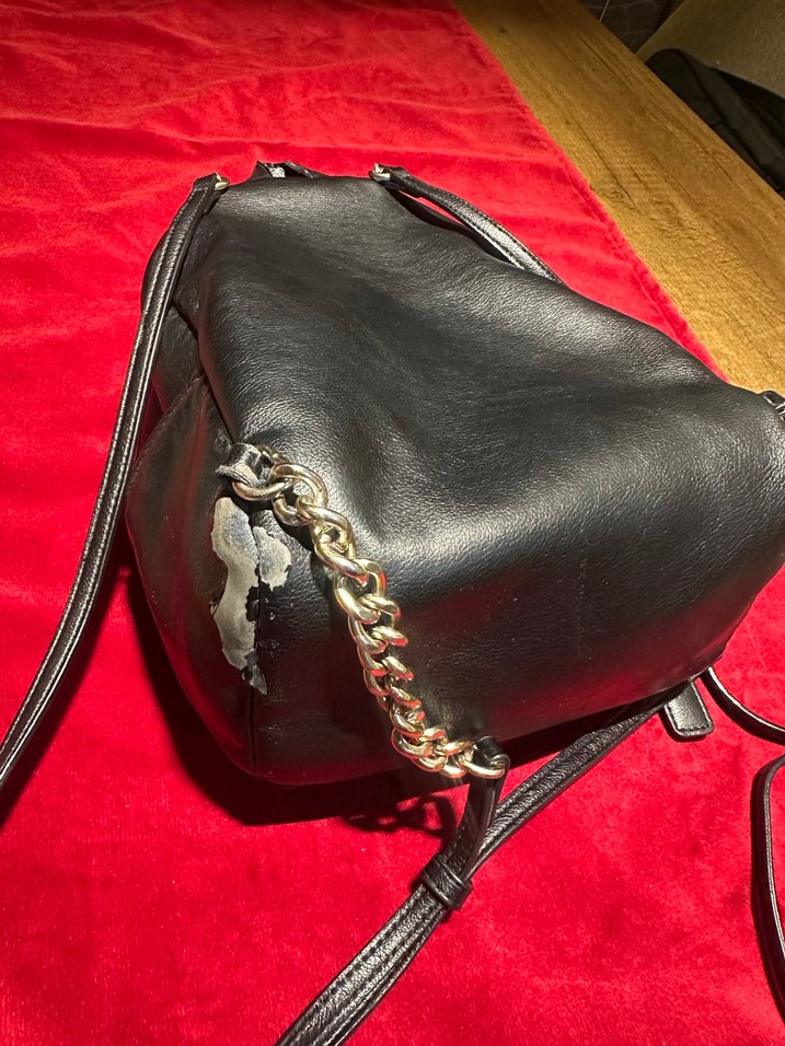 Victoria secret Siyah Deri Sırt Çantası - Görsel 5