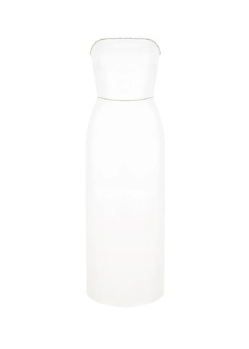 Gigiis Beyaz Straplez Uzun Abiye Elbise - Görsel 2