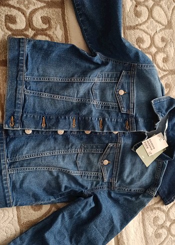 H&M Düğmeli Mavi Kadın Denim Ceket