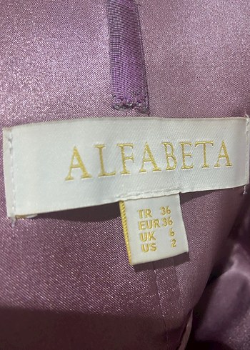 Alfabeta gül kurusu tafta elbise - Görsel 3