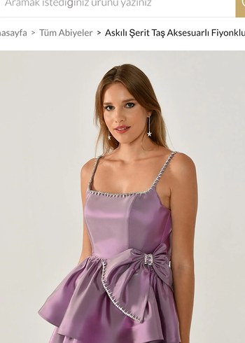 Alfabeta gül kurusu tafta elbise - Görsel 2