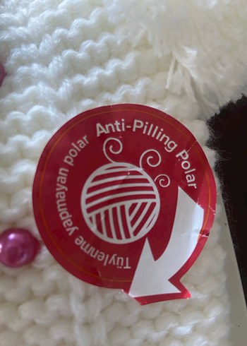 Beyaz Çocuk Bere ve Atkı Seti - Görsel 4