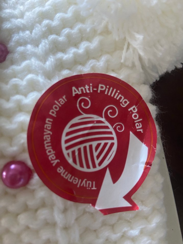 Beyaz Çocuk Bere ve Atkı Seti - Görsel 4