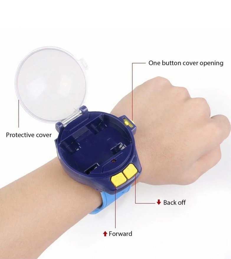 Bileğe Takılan Saat Kontrollü Renkli Işıklı Oyuncak Araba - Görsel 4