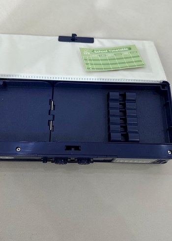 Uzay Temalı Mavi Çocuk Okul Çantası Çok Fonksiyonlu Kalemlik - Görsel 4