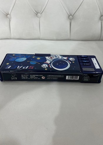 Uzay Temalı Mavi Çocuk Okul Çantası Çok Fonksiyonlu Kalemlik - Görsel 3