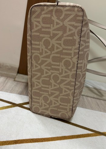 Bej Baskılı Nautica Kadın Omuz Çanta - Görsel 5