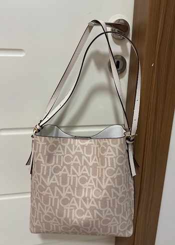 Bej Baskılı Nautica Kadın Omuz Çanta - Görsel 8