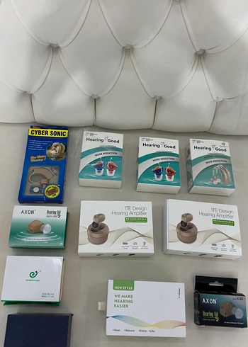 OUVIRX Beyaz Gri İşitme Cihazı Kulaklık - Görsel 8