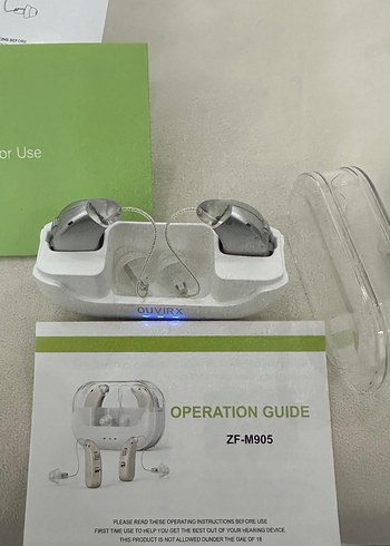 OUVIRX Beyaz Gri İşitme Cihazı Kulaklık - Görsel 3