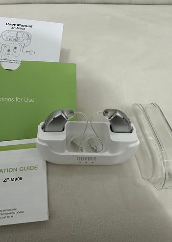 OUVIRX Beyaz Gri İşitme Cihazı Kulaklık - Görsel 4