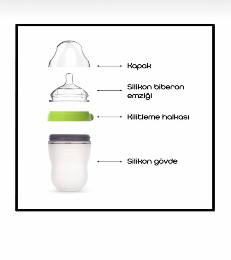 Como Tomo Antikolik Slikon Bebek Biberon - Görsel 5