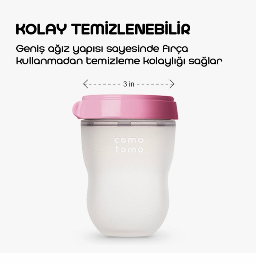 Pembe Pastel Renk Bebek Biberonu 2'li Set - Görsel 5