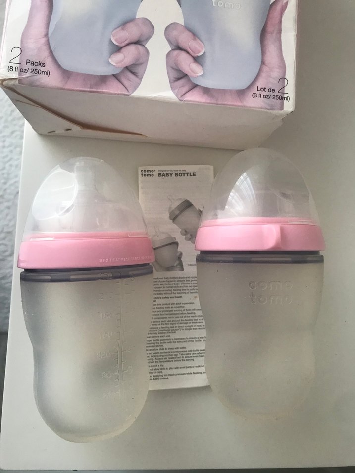 Pembe Pastel Renk Bebek Biberonu 2'li Set - Görsel 2