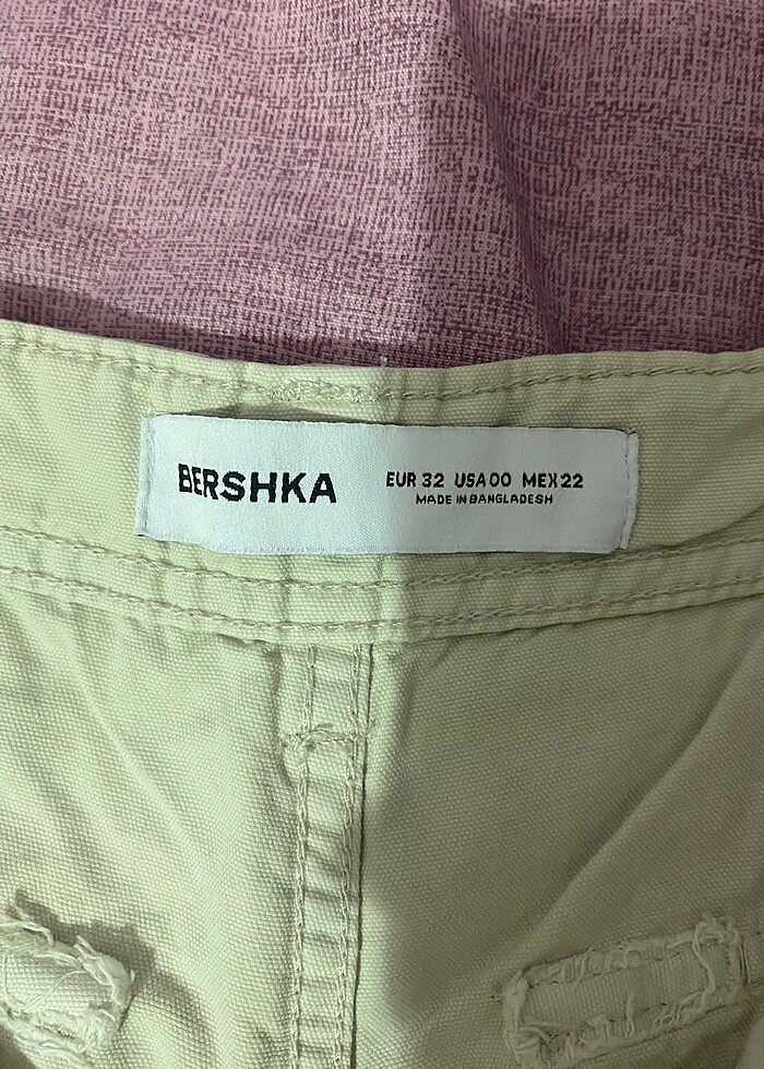 Bershka Bej Kapri Şortolon - Görsel 4