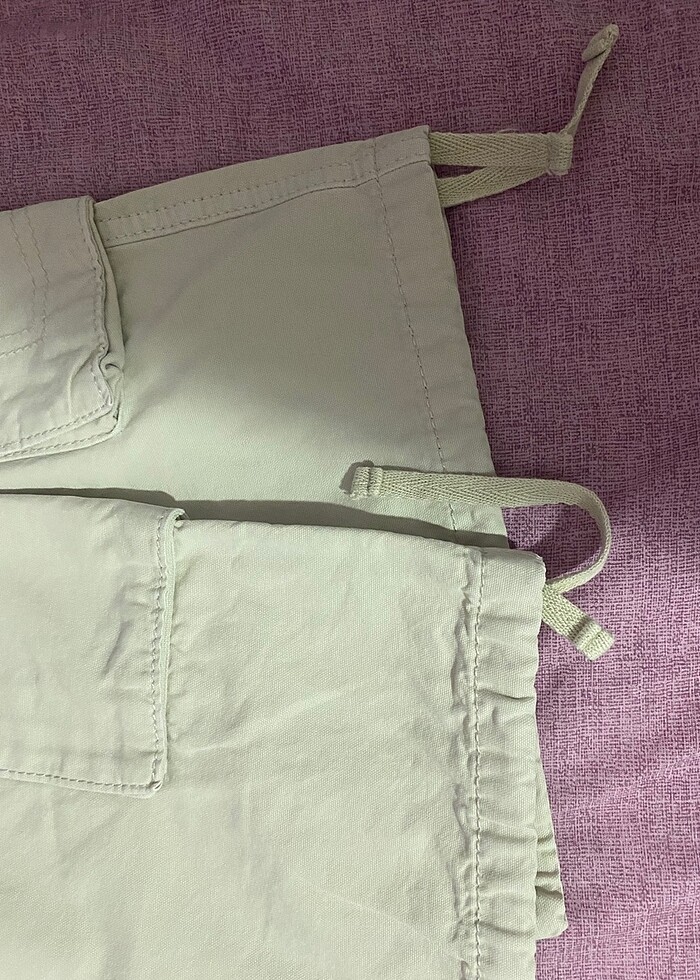 Bershka Bej Kapri Şortolon - Görsel 5