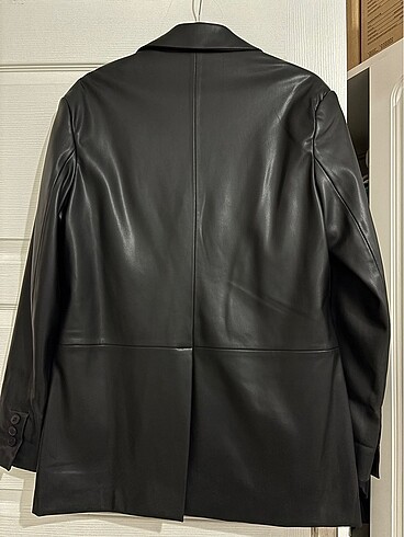 s Beden siyah Renk Deri blazer