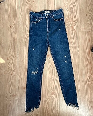 38 Beden mavi Renk ZARA JEANS MAVİ KOT PANTOLON