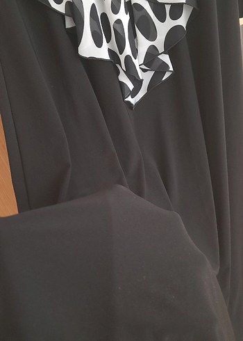 Zebra Desenli Uzun Siyah Kadın Elbise - Görsel 6