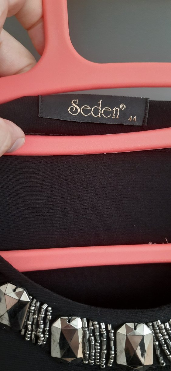 Zebra Desenli Uzun Siyah Kadın Elbise - Görsel 3