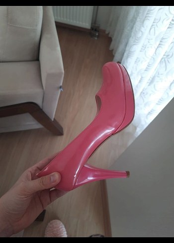 Pembe platform Topuk Ayakkabı
