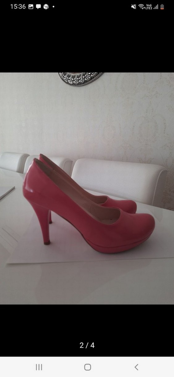 Pembe platform Topuk Ayakkabı - Görsel 2