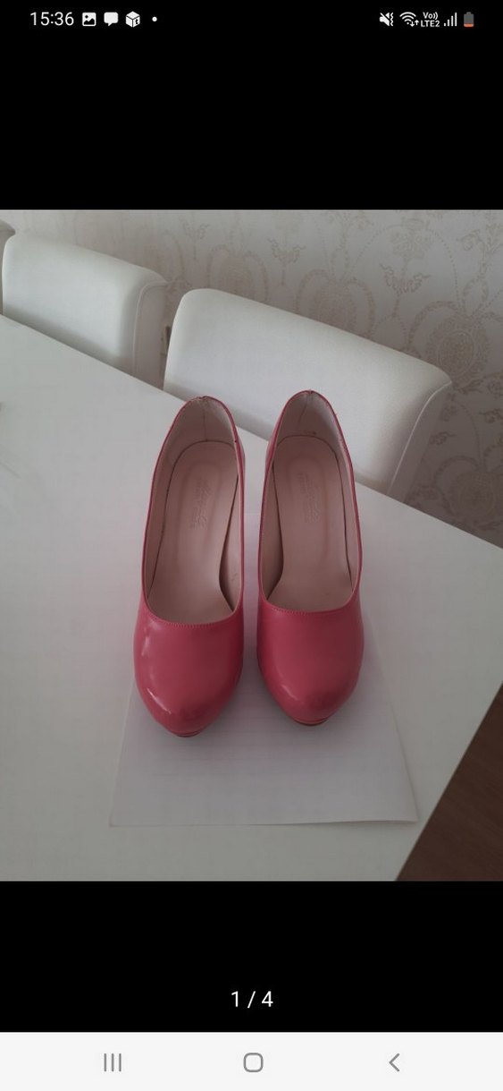 Pembe platform Topuk Ayakkabı - Görsel 3