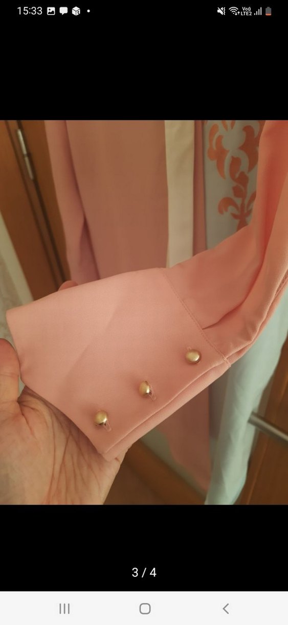 Pembe ve Mavi Nakışlı Uzun Kadın Tunik kayra marka - Görsel 3