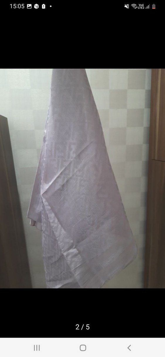 lila kare eşarp - Görsel 4