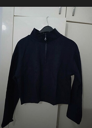 Trendyol & Milla Lacivert fermuarlı sweatshirt 
