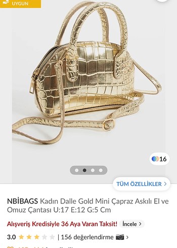 NBİBAGS Altın Renk Mini Deri Çapraz Askılı Çanta
